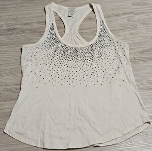 Women’s Ivory Studded Tank Top - Sz L